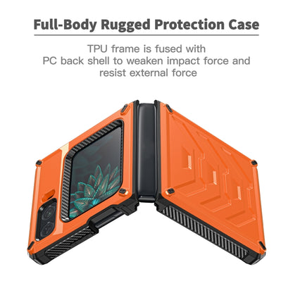 For Motorola Razr 2022 All-inclusive Shockproof Folding Phone Case(Orange) - Motorola Cases by buy2fix | Online Shopping UK | buy2fix