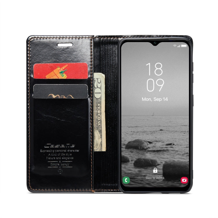 For Samsung Galaxy A14 5G CaseMe 003 Crazy Horse Texture Leather Phone Case(Black) - Galaxy Phone Cases by CaseMe | Online Shopping UK | buy2fix