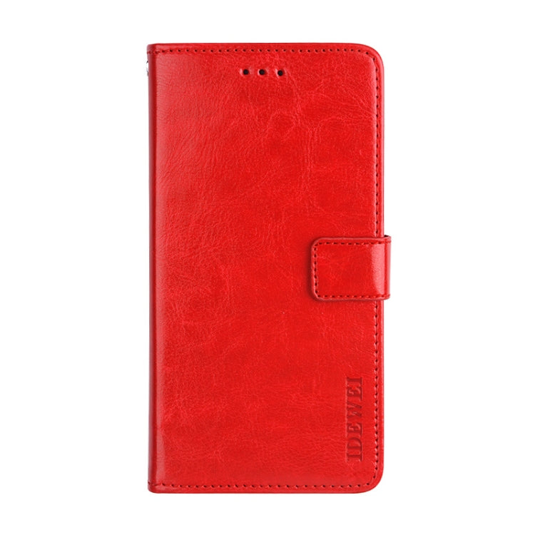 For Blackview A80 Pro idewei Crazy Horse Texture Horizontal Flip Leather Case with Holder & Card Slots & Wallet(Red) - More Brand by idewei | Online Shopping UK | buy2fix