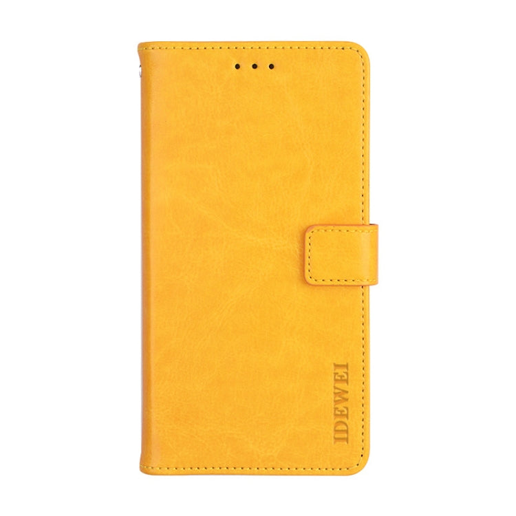 For Blackview R7 idewei Crazy Horse Texture Horizontal Flip Leather Case with Holder & Card Slots & Wallet(Yellow) - More Brand by idewei | Online Shopping UK | buy2fix