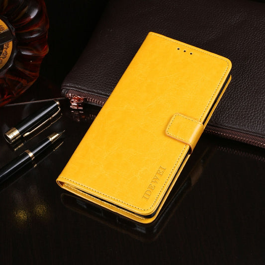 For Oukitel K5000 idewei  Crazy Horse Texture Horizontal Flip Leather Case with Holder & Card Slots & Wallet(Yellow) - More Brand by idewei | Online Shopping UK | buy2fix