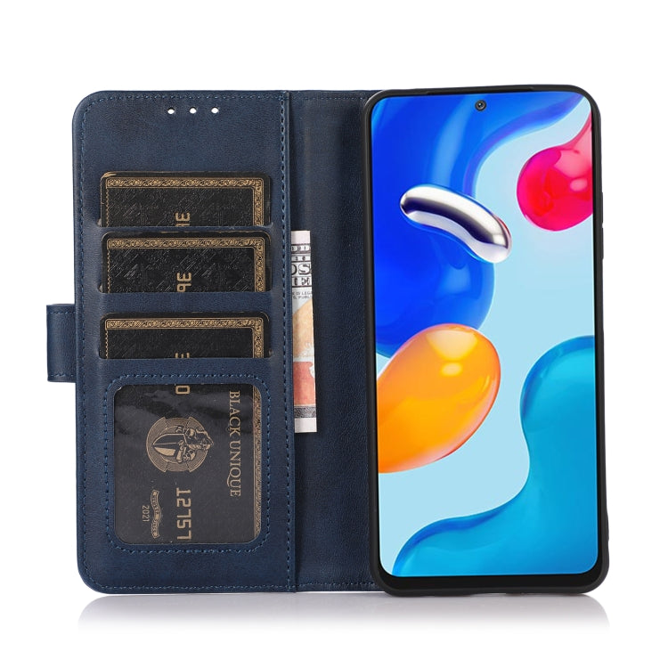 For OnePlus 11 5G Cow Texture Flip Leather Phone Case(Blue) - OnePlus Cases by buy2fix | Online Shopping UK | buy2fix