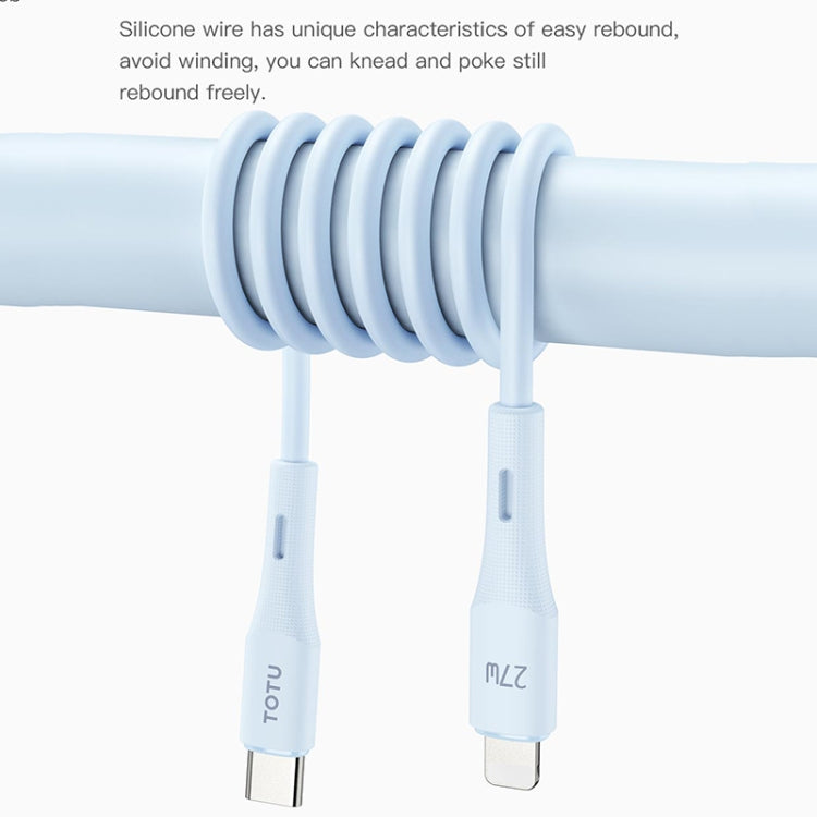 TOTU BT-023 Skin Sense Series USB to Type-C Silicone Data Cable, Length:2m(White) - USB-C & Type-C Cable by TOTUDESIGN | Online Shopping UK | buy2fix