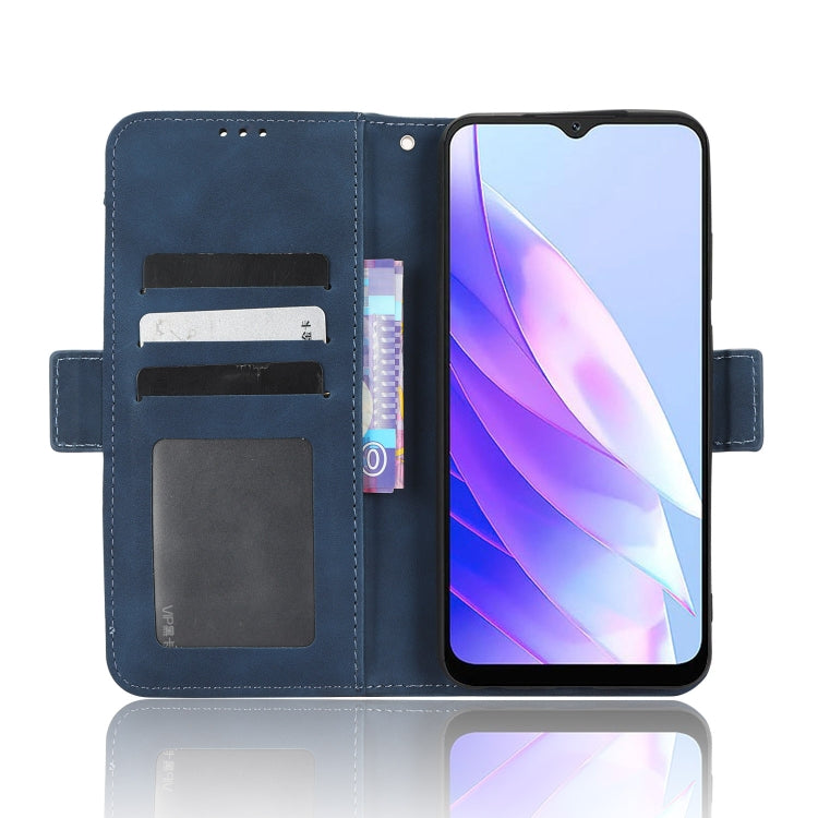 For Blackview A52 Skin Feel Calf Texture Card Slots Leather Phone Case(Blue) - More Brand by buy2fix | Online Shopping UK | buy2fix