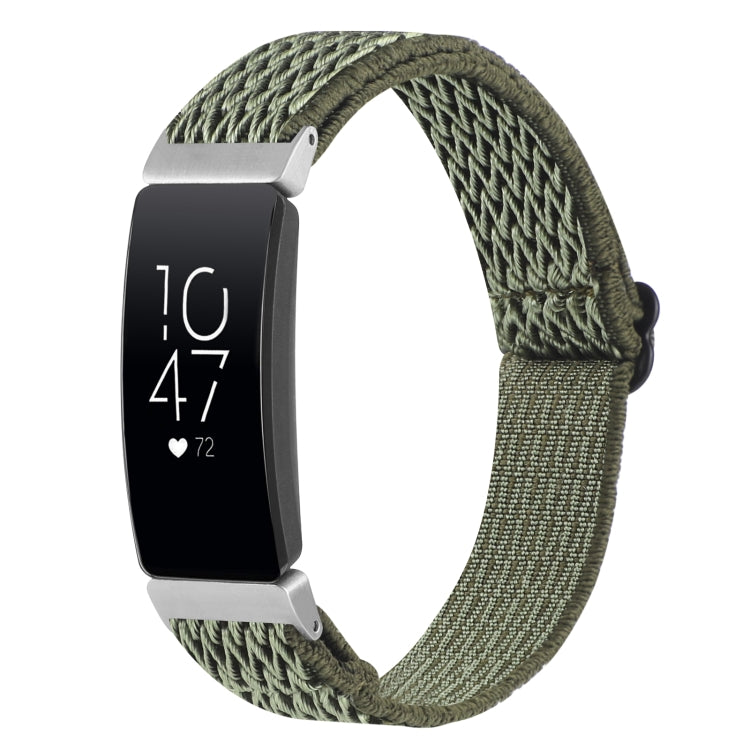 For Fitbit Inspire 2 Buckle Wave Braided Nylon Watch Band(Army Green) - Watch Bands by buy2fix | Online Shopping UK | buy2fix