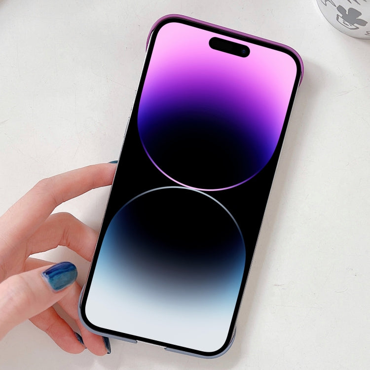 For iPhone XR Frameless Skin Feel Gradient Phone Case(Light Purple + Light Blue) - More iPhone Cases by buy2fix | Online Shopping UK | buy2fix