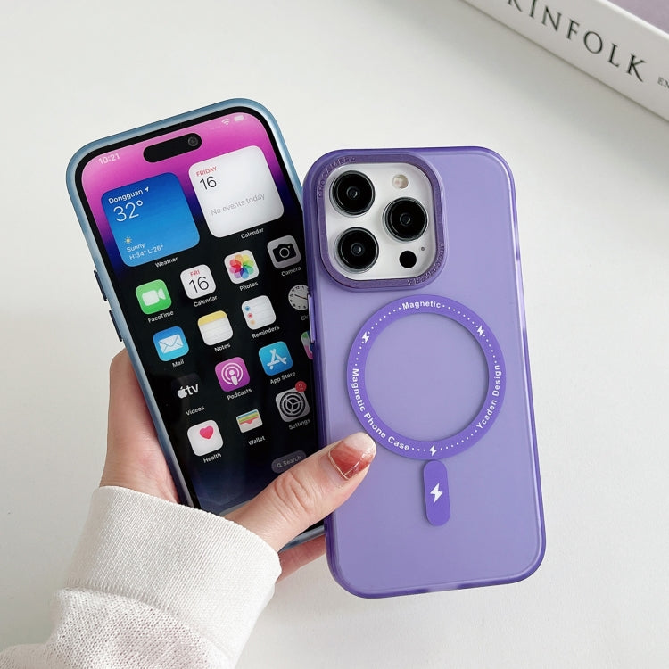 For iPhone 14 Pro Colorful Series TPU+PC Magsafe Magnetic Phone Case(Purple) - iPhone 14 Pro Cases by buy2fix | Online Shopping UK | buy2fix