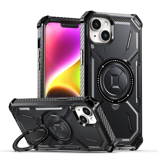 For iPhone 14 Plus Armor Series Holder Phone Case(Black) - iPhone 14 Plus Cases by buy2fix | Online Shopping UK | buy2fix