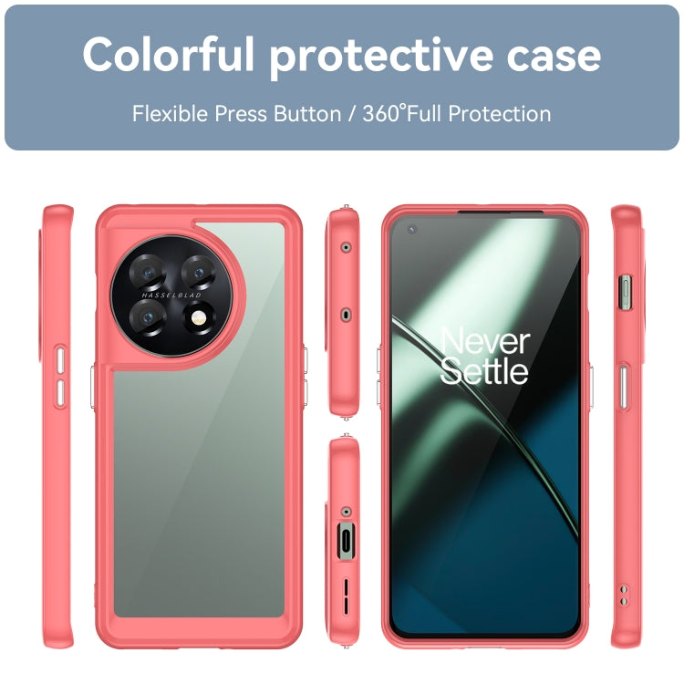 For OnePlus 11 5G Colorful Series Acrylic + TPU Phone Case(Red) - OnePlus Cases by buy2fix | Online Shopping UK | buy2fix