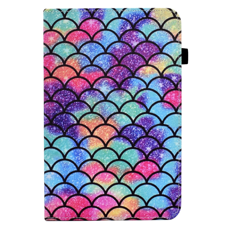 For Samsung Galaxy Tab S6 Lite P610 Colored Drawing Stitching Elastic Band Leather Smart Tablet Case(Wavy Pattern) - Tab S6 Lite P610 / P615 by buy2fix | Online Shopping UK | buy2fix