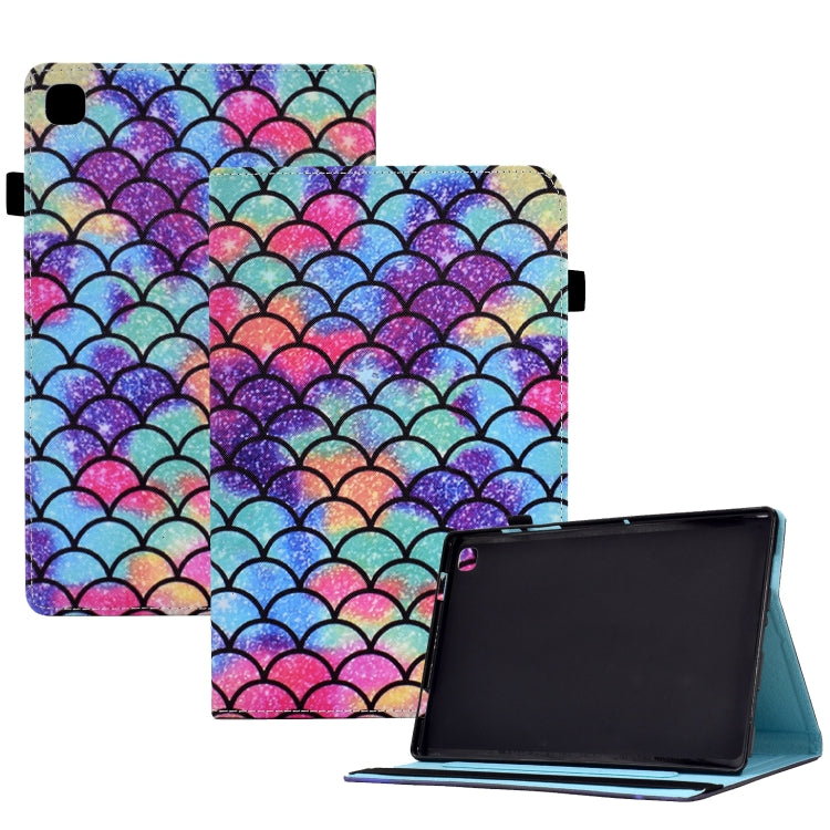 For Samsung Galaxy Tab S5e T720 Colored Drawing Stitching Elastic Band Leather Smart Tablet Case(Wavy Pattern) - Tab S5E 10.5 T720 / T725 by buy2fix | Online Shopping UK | buy2fix