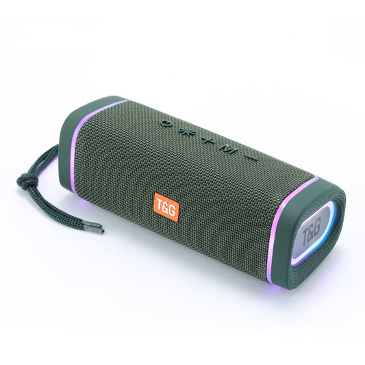 T&G TG375 Outdoor Portable LED Light RGB Wireless Bluetooth Speaker Subwoofer(Dark Green) - Desktop Speaker by T&G | Online Shopping UK | buy2fix