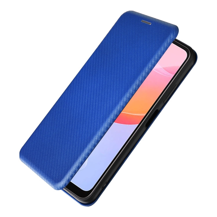 For Blackview A85 Carbon Fiber Texture Flip Leather Phone Case(Blue) - More Brand by buy2fix | Online Shopping UK | buy2fix