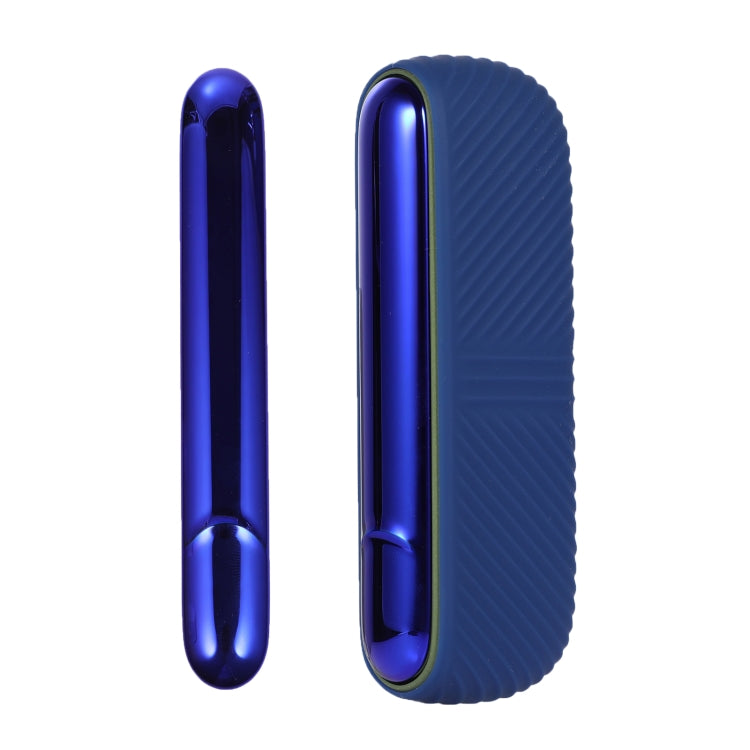 For IQOS ILUMA Silicone Electronic Cigarette Case Charging Compartment With Side Cover(Dark Blue) - E Cigarette Accessories by buy2fix | Online Shopping UK | buy2fix