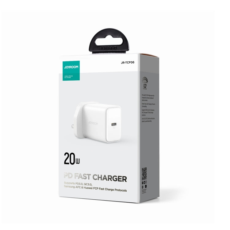 JOYROOM TCF06 Flash Series 20W USB-C/Type-C Single Port Charger, Specification:UK Plug(White) - USB Charger by JOYROOM | Online Shopping UK | buy2fix