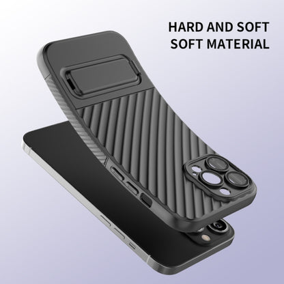 For iPhone 13 Pro Max Wavy Texture TPU Phone Case with Lens Film(Grey) - iPhone 13 Pro Max Cases by buy2fix | Online Shopping UK | buy2fix