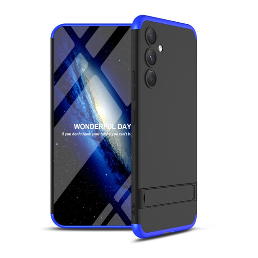 For Samsung Galaxy A54 5G GKK Three Stage Splicing Full Coverage PC Phone Case(Black Blue) - Galaxy Phone Cases by GKK | Online Shopping UK | buy2fix