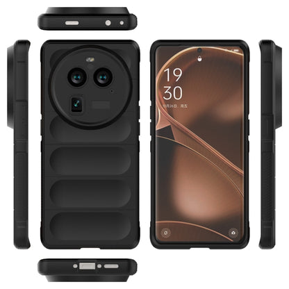 For OPPO Find X6 Pro 5G Magic Shield TPU + Flannel Phone Case(Dark Grey) - OPPO Cases by buy2fix | Online Shopping UK | buy2fix