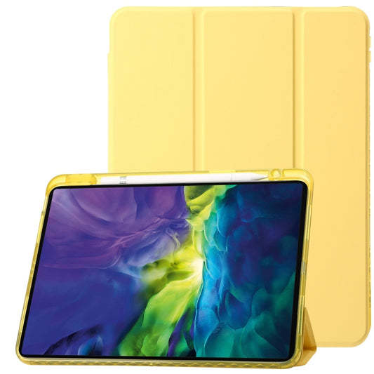 Clear Acrylic Leather Tablet Case For iPad Air 13 2024 / Pro 12.9 2022/ 2021 / 2020 / 2018(Yellow) - iPad Pro 12.9 (2022/2021) Cases by buy2fix | Online Shopping UK | buy2fix