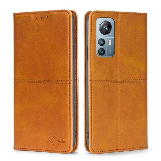 For Blackview A85 Cow Texture Magnetic Horizontal Flip Leather Phone Case(Light Brown) - More Brand by buy2fix | Online Shopping UK | buy2fix