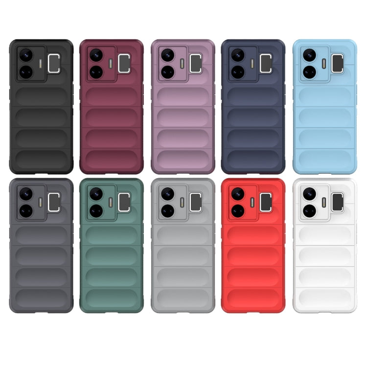 For Realme GT Neo 5 5G Magic Shield TPU + Flannel Phone Case(Grey) - Realme Cases by buy2fix | Online Shopping UK | buy2fix