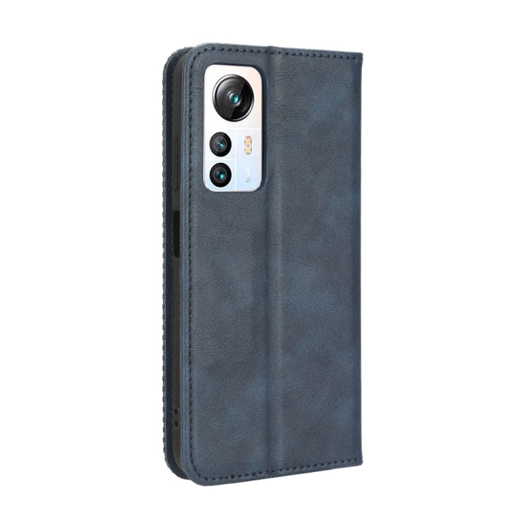 For Blackview A85 Magnetic Buckle Retro Texture Leather Phone Case(Blue) - More Brand by buy2fix | Online Shopping UK | buy2fix