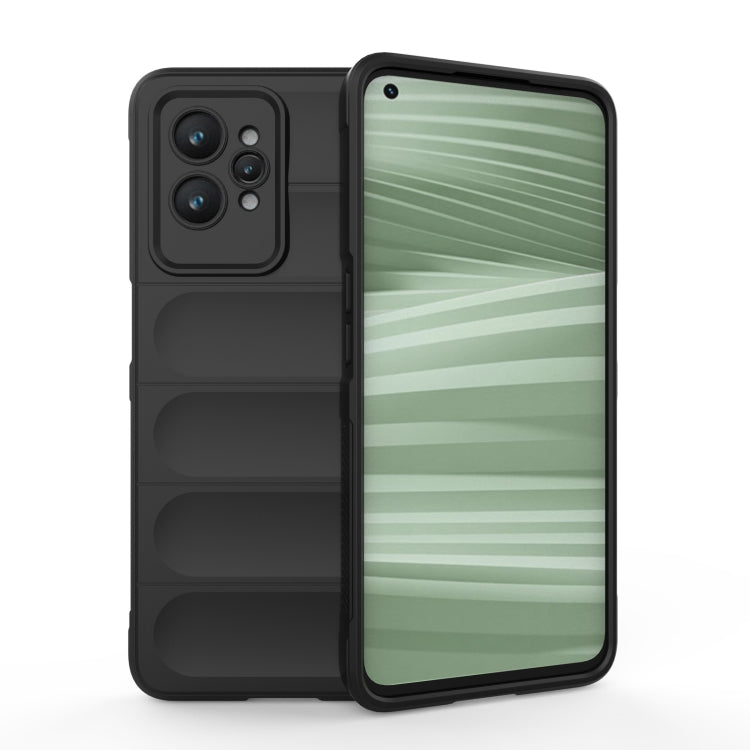 For Realme GT2 Pro Magic Shield TPU + Flannel Phone Case(Black) - Realme Cases by buy2fix | Online Shopping UK | buy2fix