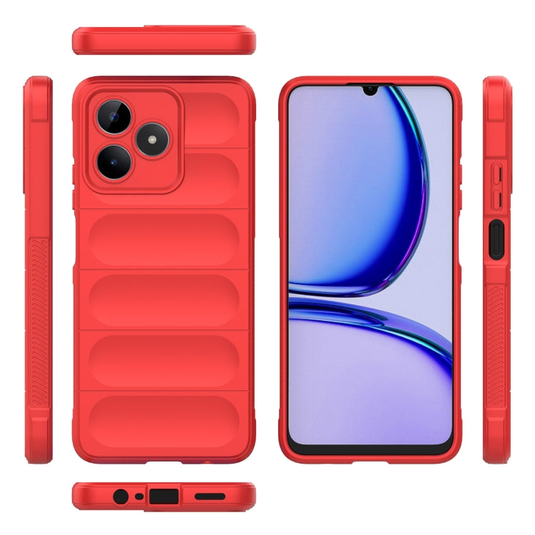 For Realme C53 4G Magic Shield TPU + Flannel Phone Case(Red) - Realme Cases by buy2fix | Online Shopping UK | buy2fix