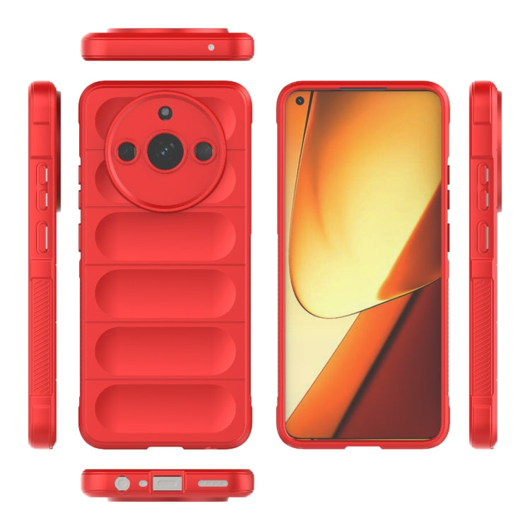 For Realme 11 5G Magic Shield TPU + Flannel Phone Case(Wine Red) - Realme Cases by buy2fix | Online Shopping UK | buy2fix