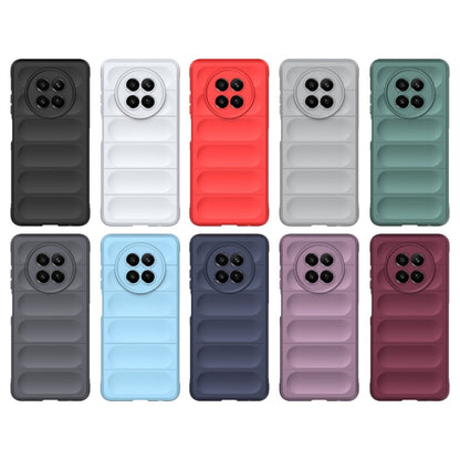 For Realme 12 5G Global Magic Shield TPU + Flannel Phone Case(Dark Grey) - Realme Cases by buy2fix | Online Shopping UK | buy2fix