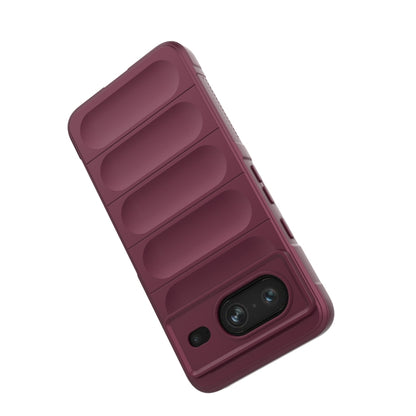 For Google Pixel 8 5G Magic Shield TPU + Flannel Phone Case(Wine Red) - Google Cases by buy2fix | Online Shopping UK | buy2fix