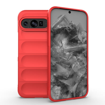For Google Pixel 9 Pro XL 5G Magic Shield TPU + Flannel Phone Case(Red) - Google Cases by buy2fix | Online Shopping UK | buy2fix