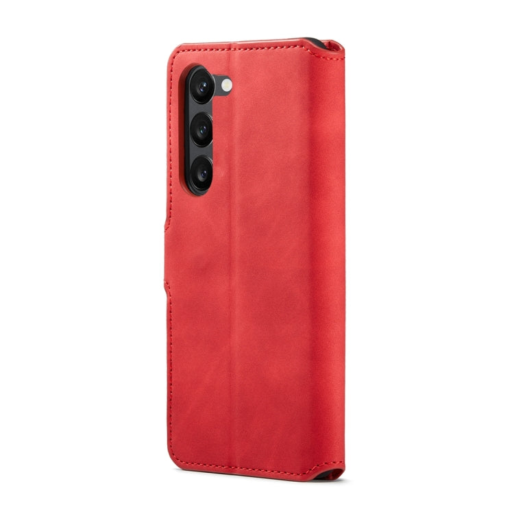 For Samsung Galaxy S23+ 5G DG.MING Retro Oil Edge Flip Leather Phone Case(Red) - Galaxy S23+ 5G Cases by DG.MING | Online Shopping UK | buy2fix