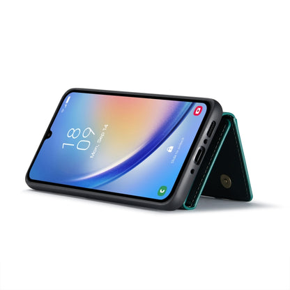 For Samsung Galaxy A34 5G DG.MING M2 Series 3-Fold Multi Card Bag + Magnetic Phone Case(Green) - Galaxy Phone Cases by DG.MING | Online Shopping UK | buy2fix