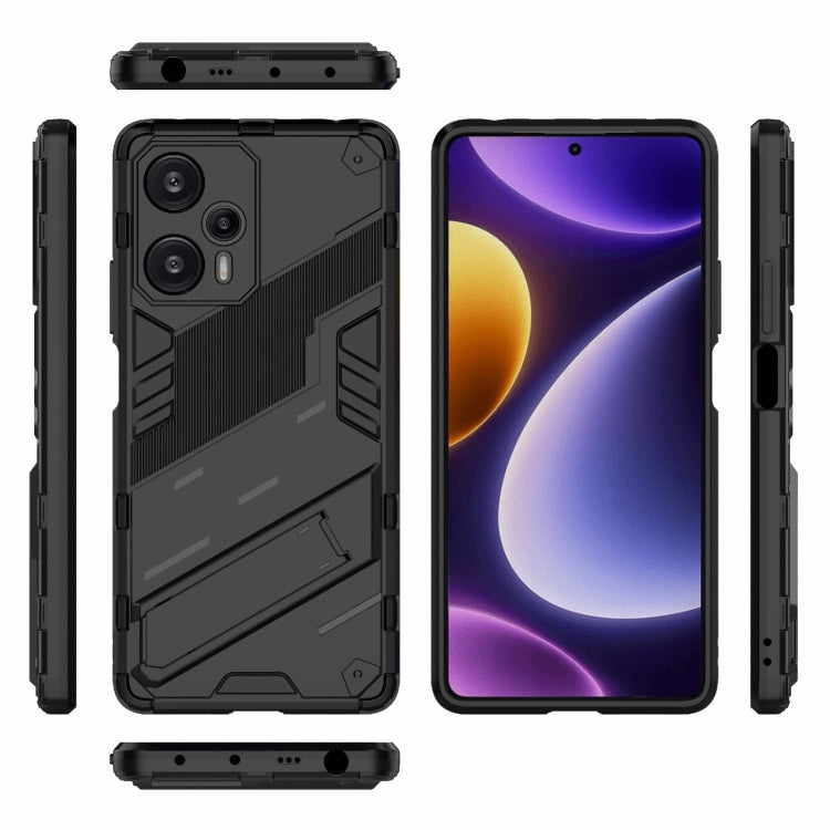 For Xiaomi Redmi Note 12 Turbo 5G Punk Armor 2 in 1 PC + TPU Phone Case(Black) - Xiaomi Cases by buy2fix | Online Shopping UK | buy2fix