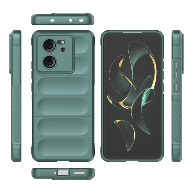 For Xiaomi Redmi K60 Ultra Magic Shield TPU + Flannel Phone Case(Dark Green) - Redmi K60 Ultra Cases by buy2fix | Online Shopping UK | buy2fix