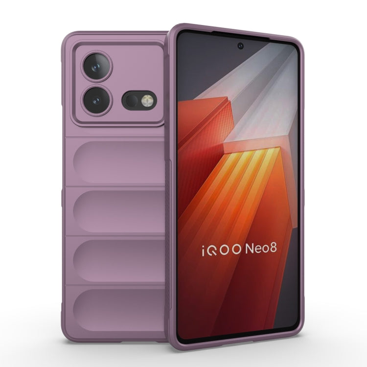 For vivo iQOO Neo8 Magic Shield TPU + Flannel Phone Case(Purple) - vivo Cases by buy2fix | Online Shopping UK | buy2fix