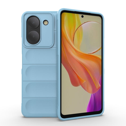 For vivo Y36 4G Magic Shield TPU + Flannel Phone Case(Light Blue) - vivo Cases by buy2fix | Online Shopping UK | buy2fix