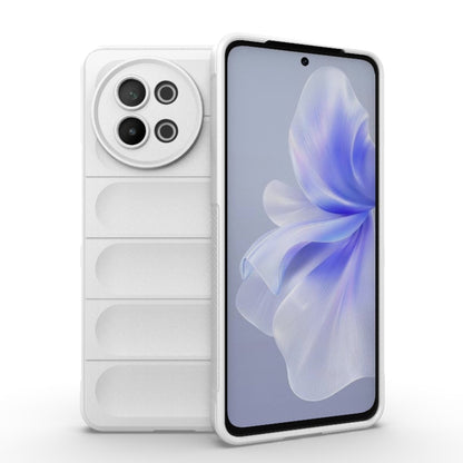 For vivo S18E 5G Magic Shield TPU + Flannel Phone Case(White) - vivo Cases by buy2fix | Online Shopping UK | buy2fix