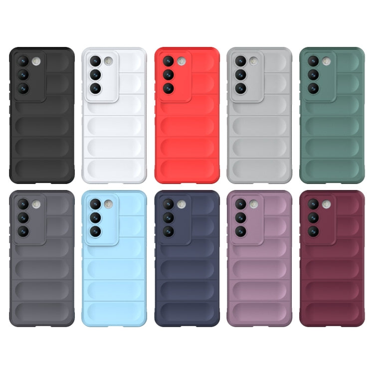 For vivo Y200E 5G Global / Y100 5G IDN Magic Shield TPU + Flannel Phone Case(Black) - vivo Cases by buy2fix | Online Shopping UK | buy2fix