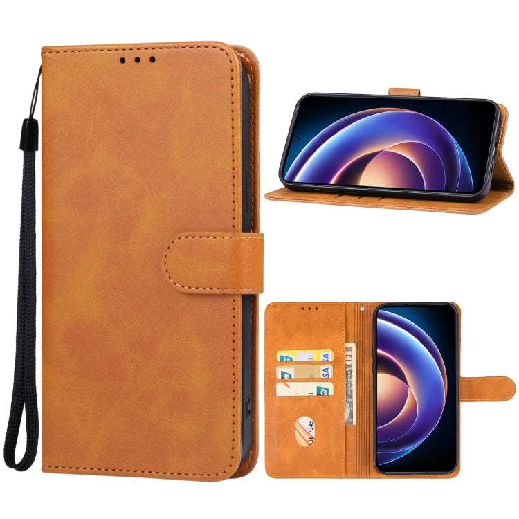 For Xiaomi Redmi 12 5G Leather Phone Case(Brown) - Xiaomi Cases by buy2fix | Online Shopping UK | buy2fix