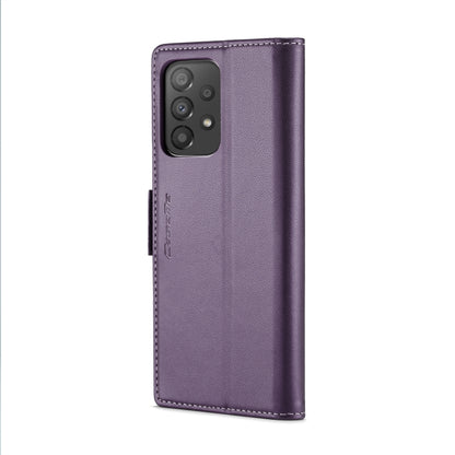 For Samsung Galaxy A33 5G CaseMe 023 Butterfly Buckle Litchi Texture RFID Anti-theft Leather Phone Case(Pearly Purple) - Galaxy Phone Cases by CaseMe | Online Shopping UK | buy2fix