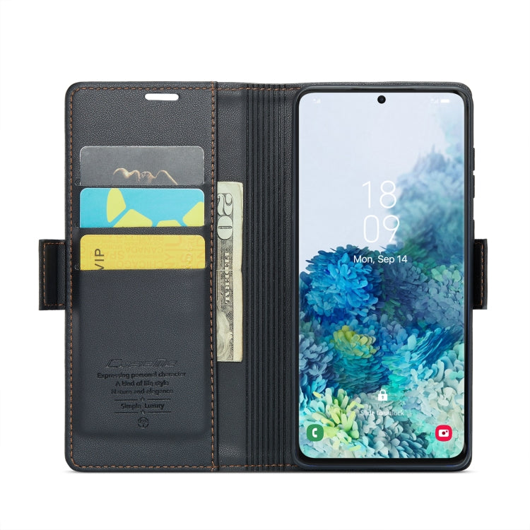 For Samsung Galaxy S20+ CaseMe 023 Butterfly Buckle Litchi Texture RFID Anti-theft Leather Phone Case(Black) - Galaxy Phone Cases by CaseMe | Online Shopping UK | buy2fix