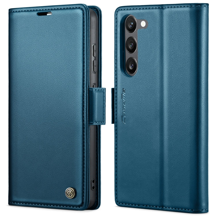 For Samsung Galaxy S23 5G CaseMe 023 Butterfly Buckle Litchi Texture RFID Anti-theft Leather Phone Case(Blue) - Galaxy S23 5G Cases by CaseMe | Online Shopping UK | buy2fix