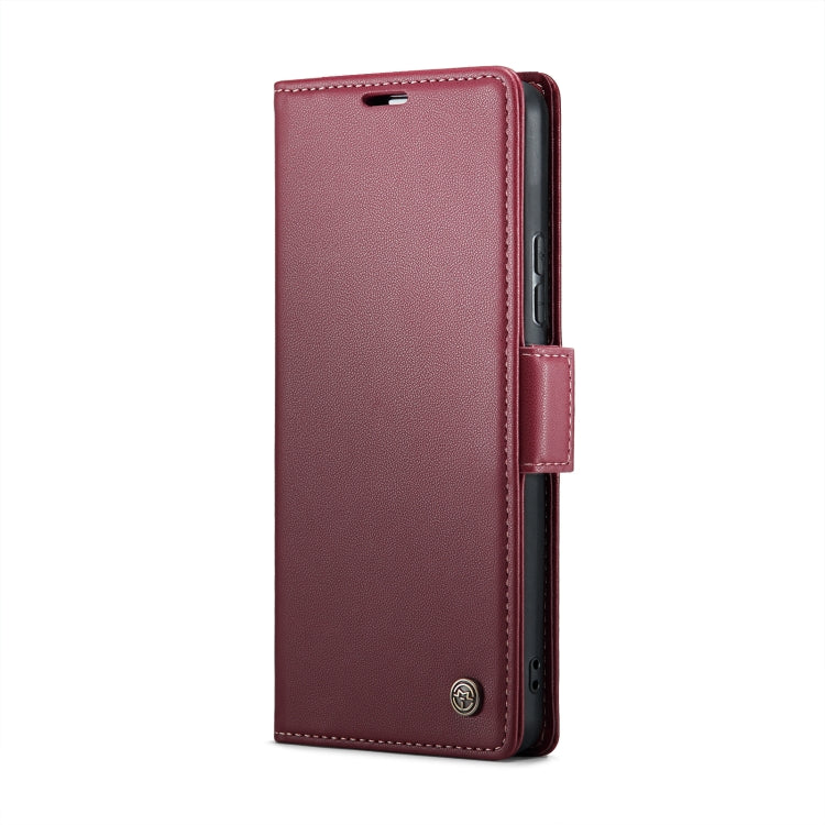 For Samsung Galaxy A53 CaseMe 023 Butterfly Buckle Litchi Texture RFID Anti-theft Leather Phone Case(Wine Red) - Galaxy Phone Cases by CaseMe | Online Shopping UK | buy2fix