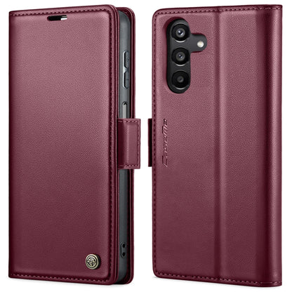 For Samsung Galaxy A15 4G/5G CaseMe 023 Butterfly Buckle Litchi Texture RFID Anti-theft Leather Phone Case(Wine Red) - Galaxy Phone Cases by CaseMe | Online Shopping UK | buy2fix