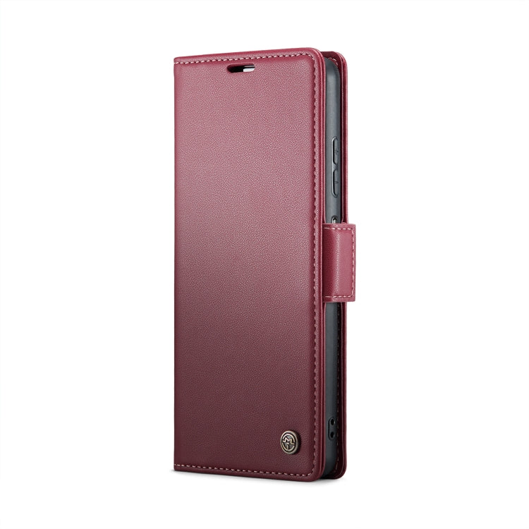 For Samsung Galaxy A05s CaseMe 023 Butterfly Buckle Litchi Texture RFID Anti-theft Leather Phone Case(Wine Red) - Galaxy Phone Cases by CaseMe | Online Shopping UK | buy2fix