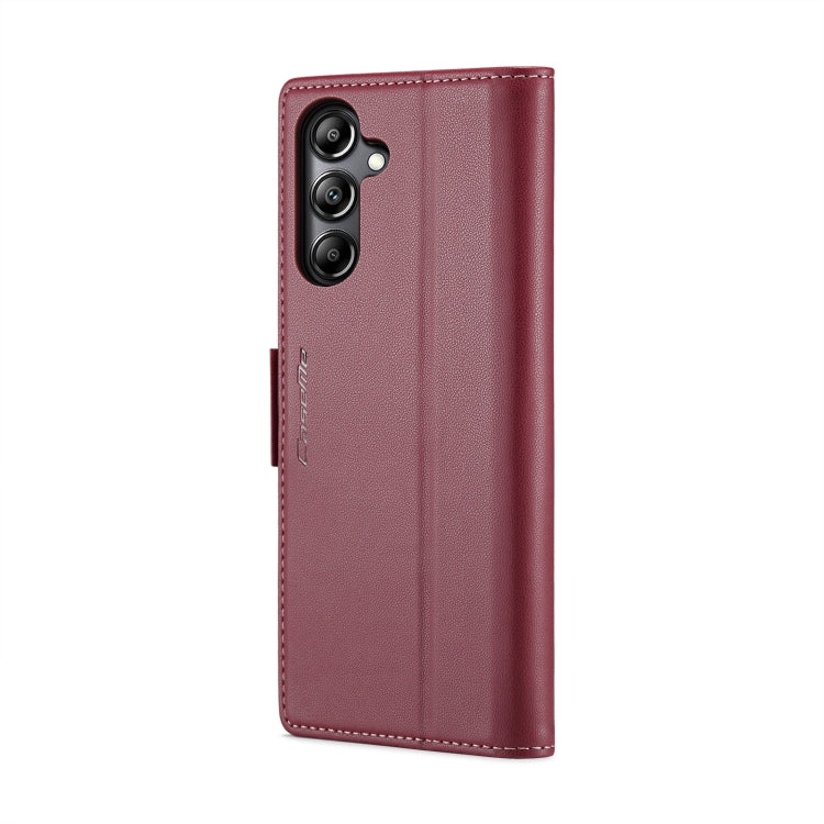 For Samsung Galaxy A05s CaseMe 023 Butterfly Buckle Litchi Texture RFID Anti-theft Leather Phone Case(Wine Red) - Galaxy Phone Cases by CaseMe | Online Shopping UK | buy2fix