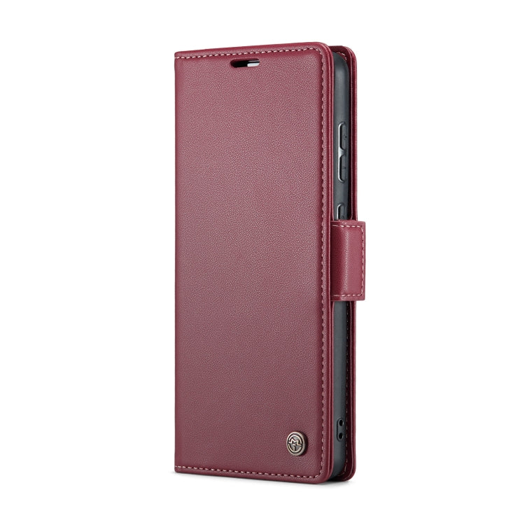 For Samsung Galaxy A35 5G CaseMe 023 Butterfly Buckle Litchi Texture RFID Anti-theft Leather Phone Case(Wine Red) - Galaxy Phone Cases by CaseMe | Online Shopping UK | buy2fix