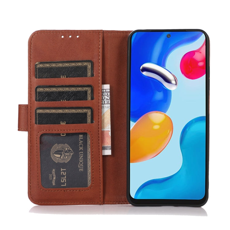 For Xiaomi Redmi 13C Cow Texture Leather Phone Case(Brown) - 13C Cases by buy2fix | Online Shopping UK | buy2fix